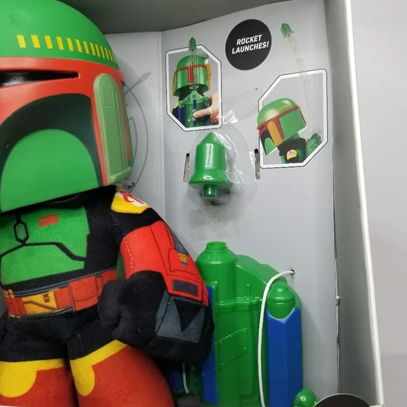 Star Wars Rocket Launching Boba Fett Feature Plush, 12” Tall Figure - Picture 3 of 7